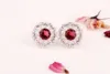 Charm 925 Sterling Silver Earrings, European and American flower water drop Zircon exquisite fashionable female accessories manufacturers, direct sales Women Mens