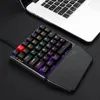 K106 One Ward Backlight Mechanical Gaming Keyboard Клавиатура левша для мобильного телефона PUBG Gamer USB ABS MUTE Non Slip