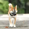犬のアパレル調整可能な銃口は噛む停止barkingの噛む柔らかいシリコーンメッシュマウス6サイズのペットアクセサリードッグ