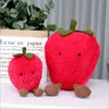 22 cm / 35 cm Carino Ananas Peluche Bambole Cartone Animato Frutta Farcito Giocattoli Kawaii Fragola Cuscino Room Decor Sonno Del Bambino Giocattolo Lenitivo Regalo per Ragazze LA410