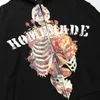 Frühling Herbst Hoodie Herren Brief Rose Schädel Pullover Vorne Hinten Zipper Hoodie Streetwear Baumwolle Tops Männer Frauen Hoodies 220816