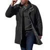 Mélanges de laine pour hommes Excellent pardessus All-match 3 Couleurs Revers Veste longue Hommes Manteau d'hiver en laine S-5XLMen T220810