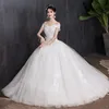Outros vestidos de noiva do vestido de ombro 2022 Apliques leves pérolas de renda por atacado de noiva simples vestidos de novia