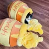 Honey Pot Cat Bed Cute Plush Pet Nest Cave House Cartoon Warm Beds Lovely Puppy Mat Soft Box Lounger For Small s Dogs 220323