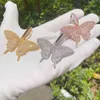 Hot selling copper jewelry couple chain ins simple Korean Butterfly Pendant Light luxury hip hop Necklace