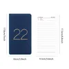 Notatnik planista 2022 Organizator papieru artykułowego Diary Notebook School Journal Small Pocket Notepad Daily Sketchbook Plan Uwaga BookNotePads