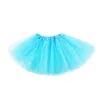 Kids Baby Star Glitter Dance Tutu Dress for Girl Lantejoura 3 camadas Tulle Toddler Pettiskirt Chiffon Skiffon