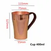 400ml 14 once Premium Quality Handmade Moscow Mule Mug Pure Red Copper Cofee Wine Beer Cup Bicchiere da latte per muli 220509