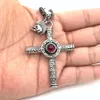 Titanium Steel Carved Cross Pendant Necklace Hip Hop Trendy Male Personality Fashion Cool Jewelry Sweater Chain Accessories