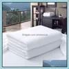 Luxury Large White Cotton Bath Towel El Spa Beauty Sheet Foot Mas Sauna Shower Towels Bathroom Serviette Bain Ship Y220226 Drop Delivery 202