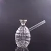2 pçs Novos cachimbos de água criativos em forma de granada Cachimbos de vidro queimador de óleo Bongs Heady Mini Bongs Dab Rigs Pequeno Bubbler Beaker Reciclar plataforma de óleo com tubo de queimador de óleo destacável