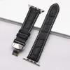 958-2 Universal Soft Watch Bands Needle Pattern Men Men-Prack-Pracking Ultra-SHIN REALINE LEATHINE FOR Applewatch 5Generation