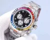 Rolesx uxury watch Date Gmt Mens es Luxury Wristes Laojia series rainbow Di hombres mecánicos de acero refinado diamante Ditong Watch olex