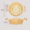 皿皿1つ/バイノーラルヨーロッパの高級金属製のフルーツの皿スナック家庭用El用品リビングルームティーテーブル装飾