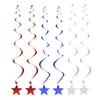 Décoration de fête Fête de l'Indépendance Américaine Star Banner Hanging Swirl Bunting Garland United States 4th of July Home SupplyParty