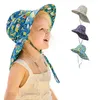 Cappello da pescatore per bebè primavera estate Cappello da sole per bambini regolabile stampato in cartone animato con berretto da pescatore con visiera da ragazzo in morbido cotone