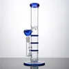 Heady Glass Bong Hookahs Triple Beecomb Perc Percolateurs Tube Droit Conduite D'eau 14mm Femelle Joint Coloré Bongs Huile Dab Rigs Avec Bol