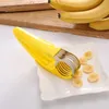 Strumento di sublimazione Accessori da cucina Affettatrice per banane Frutta Verdura Affettatrici per salsicce Taglierina per banane in acciaio inossidabile Utensili per coppe per insalata Utensili da cucina