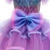 Mermaid Puffy Dresses For Girls Ins Gradient Gauze Long Skirts With Big Bow Evening Dress Princess Skirt 55an D3