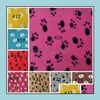 Autres fournitures pour animaux de compagnie Home Garden Ll Products 24Colors Chat Couverture Coussins Chiens Paw Star Print Couvertures Chien Bain Del