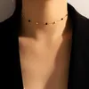 Clavicle Choker Multicolor Chain Mini Pärlor Halsband för kvinnor Smycken Hjärta Kort Hals Tillbehör Tjej Gåvor Ny