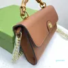 Tasarımcı Kadın Bambu Tutamak Crossbody Bag Luxurys Designers Bags İtalya Marka Vintage Diana Baskılı Flep Omuz Çantası Deri 888