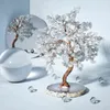Hailanbao cristal naturel bonsaï argent arbre chanceux Feng Shui pour décoration de table bureau à domicile 2111018385573