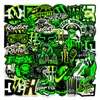 50 pezzi verde fluorescente abbagliamento tendenza personalità adesivo adesivi cacciatore di mostri graffiti giocattolo per bambini skateboard auto moto bicicletta adesivi decalcomanie