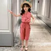 Clothing Sets Girls Clothes Solid Vest Short 2PCS Girl Casual Style Summer Kids Tracksuit 6 8 10 12 14Clothing