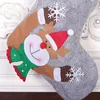 Meias de Natal com Light Santa Claus Bolsa de Presente de Candy Sacos de Snowman Bolsas de neve de Elk Sock Sock Tree Holding Decoration Socks BH7282 TYJ