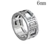 Pierścień mody 925 Srebrne pierścienie dla kobiet Pierścionki ślubne Mężczyźni Projektanci Trenda Biżuteria Szerokość 4 mm 6 mm Accessory1052570
