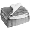 Blankets Sherpa Flannel Fleece Reversible Blanket Extra Soft Plush Throw Size Fuzzy Quilts For Sofa Bed CouchBlankets