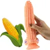 Soft Convex Liquid Silicone Penis Corn Dildo Sucker Masturbazione realistica Femmina Maschile Giocattoli sexy Lesbiche Vagina Anale Culo Massaggio