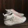 Ontwerper Italië Golden Sneaker Mid Star Damesschoenen Luipaardprint Roze-gouden glitter Klassieke witte doe-oude vuile designer hoge stijl schoen