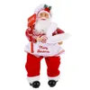 Décoration de Noël Santa Claus Doll Assis Position 13 pouces de haut Shop Home Party Decor