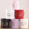 New Round Flower Paper Boxes Lid Hug Bucket Florist Gift Packaging Box Gift Candy Bar Boxes Party Wedding Supply 165 120mm231m9245090