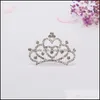 Tiaras Hair Jewelry Children Fashion Inlaid Diamond Lovely Girl Crown Hairs Crowns Generous And Simple Kid Perform Accessories 2 8Bj B3 Drop