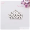 Tiaras Hair Jewelry Children Fashion Inlaid 다이아몬드 사랑스러운 소녀 크라운 헤어 크라운 관대하고 간단한 아이 공연 액세서리 2 8BJ B3 드롭