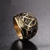 Rostfritt stål Herrring Freemaoson Masonic Free Mason Fraternity Masonic Emblem Punk Retro Man Jewelry Rings Juvel Mans gåva