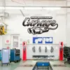 Auto service Garage Wall Stickers Retro uitlaatpijp klassieke auto -reparatieservice winkel muur sticker vinyldecoratie verwijderbaar p674 220510