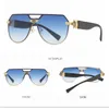 Óculos de sol clássicos moda sem aro piloto masculino feminino designer vintage lente siamese viagens dirigindo óculos de sol uv400sunglassessunglasses