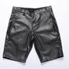 Shorts pour hommes Hommes Faux Cuir Été Élastique Vêtements d'extérieur Club Salopette Poche Cargo Boxer Trunks Mâle Mode Sport Gym Pantalon CourtHommes