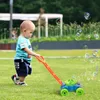Jogos de bolha cortador de grama para crianças, miúdos bolhas máquina de fabricante de soprador, verão ao ar livre empurrar brinquedos, cesta de páscoa stuffers brinquedo de aniversário para bebê pré-escolar