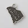 Fashion Alloy Antique Silver Color South Carolina Shape Map Charms 50pcs Online Whole AAC8102436817