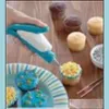 Baking Pastry Tools Bakeware Kitchen Dining Bar Home Garden Cake Butter Nozzle Mti Function Stainless Stee Decoration Flower Ding Pen Kit