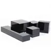 High Gloss Lacquer Ring Pendant Box Brosch Black Square Plastic Jewelery Organizer Wedding Valentine Gift Storage Package Case H220505