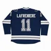 Nik1 374040Alexis Lafreniere # 11 Rimouski Oceanic Chl Navy Blue White Hoackey Jersey Mens Shifted пользовательский номер Имя