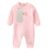 Nouvelle Arrivée Designer Combinaisons bébé cadeau Fashion Label Lettre Nouveau-né Vêtements 100% Coton À Manches Courtes Blanc Rose Nouveau-Né Babys Garçons Filles Barboteuse 0-24 Mois boîte