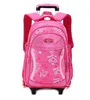 Kid's Travel Rolling Bagage Bag School Trolley Trolley Backpack Plecak na kółkach dziewczyna wózka wózka