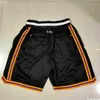 Team Basketball Shorts Just Don Retro Floral Edition City Version Serpentine Wear Sport Pant med Pocket Zipper
